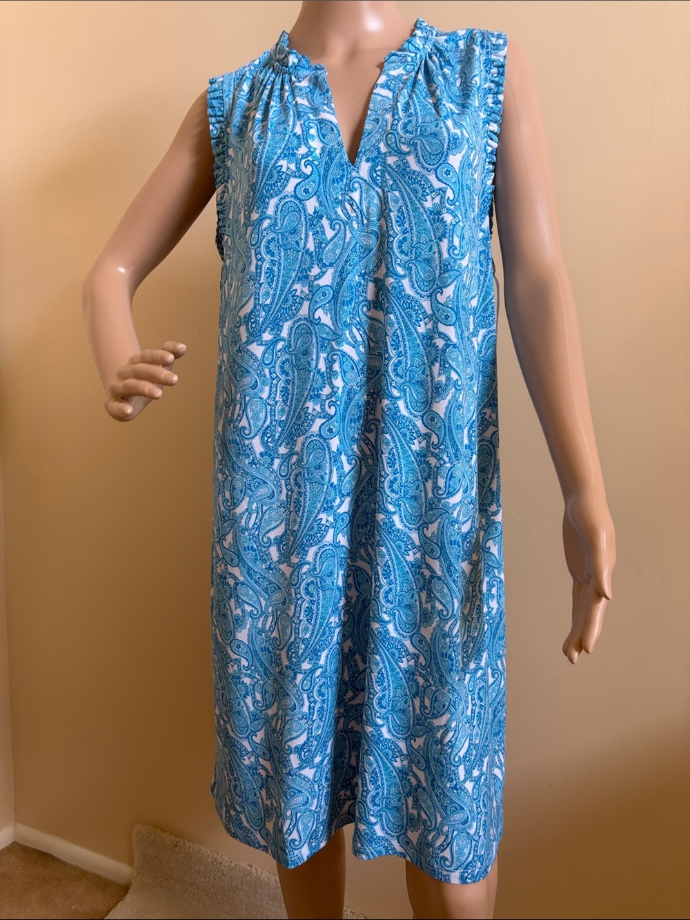 Michael Kors Aqua Paisley Shift Dress - NEW